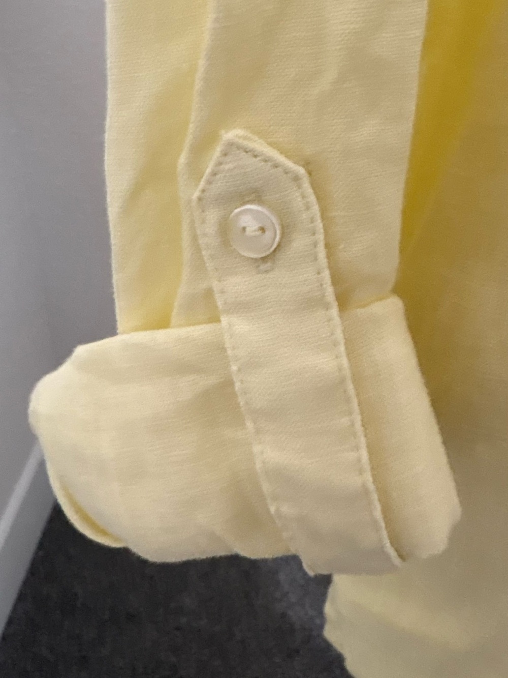 Butter Yellow 100% Linen Button-Up Top and Pants Set - Picture 3 of 10